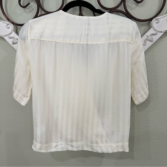 & Other Stories Stockholm Atelier Faux Wrap Cropped Top 4 - Picture 2 of 7